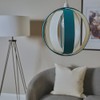 MiniSun | Modern Turquoise/Teal and Cream Fabric Cocoon Style Ceiling