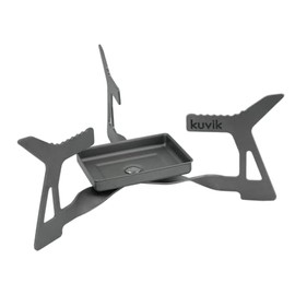 Kuvik Micro Titanium Solid Fuel Stove - Ultralight and Compact Stove for Backpacking, Camping, and Survival