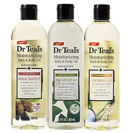 Dr Teals Dr. Teals Set de Regalo Variedad de Aceite de Baño y Cuerpo(Paquete de 3, Ea de 8.8Oz) - Eucalipto Rejuvenecedor, Manteca de Karité Ultra