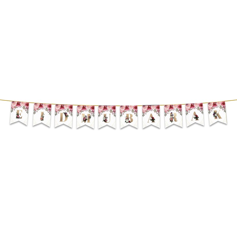 Eid Mubarak Bunting Party Flags - Happy Eid Decorations (10