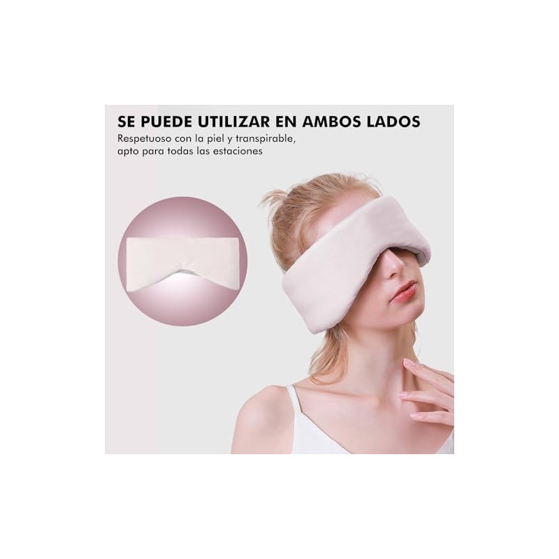 Antifaz para Dormir, Disponible a Doble Cara, Suave y Cómoda,