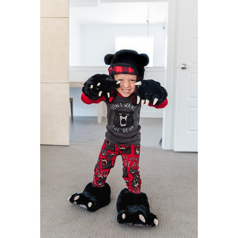 Lazy One Animal Paw Mittens for Adults and Kids, Bear,