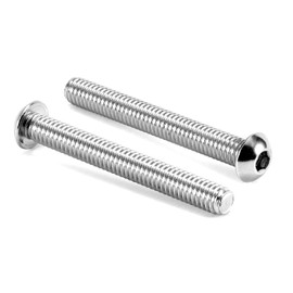 5/16-18 x 2-1/2" Button Head Socket Cap Bolts Screws, 20Pcs 304 Stainless Steel 18-8, Allen Hex Drive, Bright Finish by SG TZH(with Hex Spanner)