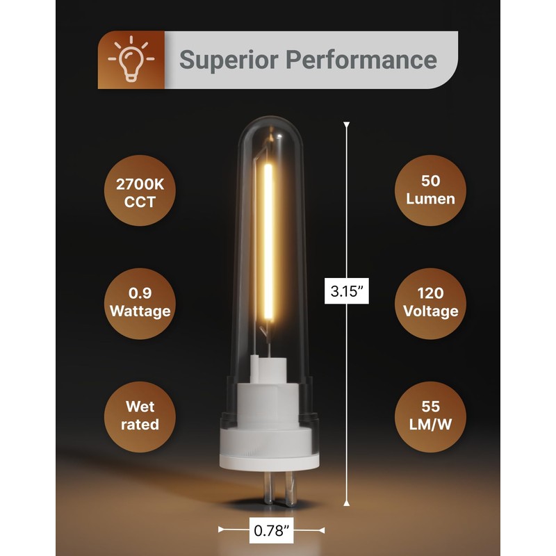 Sunco String Light Bulb Replacement, S14 LED Bulbs for Outdoor