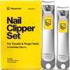 Ultra Sharp Nail Clippers Set - 2 Pack Stainless Steel