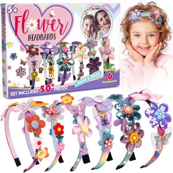 CITSKY Best Gifts for 5-Year-Old Girls: Craft Kits for Kids 5-12 | Fashion Girls Hair Accessories Making Set | That Allows Girls to Make Their Own Unique DIY Flower Hair Accessories