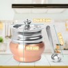 KSJONE Stainless Steel and Copper Coated Ghee Pot with Spoon