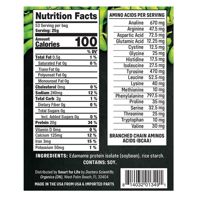 Smart for Life Soy Protein Puffs from Edamame - High