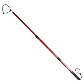 GAFFER SPORTFISHING 3-Piece Extendable Aluminum Fishing Gaff Hook | Ultra-Durable Adjustable 26"-55.5" Pole for Saltwater & Freshwater | Stainless Steel Hook, Non-Slip Grips & Wrist Lanyard | Red