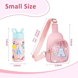 COSHAYSOO Pink Toddler Little Girls Purse 2 3 4 5 6 7 Year Old Kids Sling Bag Initial Crossbody Pouch, Birthday Christmas Basket Stocking Stuffers Valentines Easter Day Gifts for Child Girl Letter H