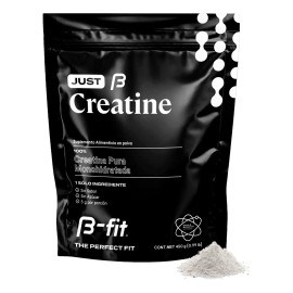 B-FIT B Just Creatine - Creatina Monohidratada Pura en Polvo - 90 Servicios 450 gr 3 Meses de Suministro - Pre Entreno Ideal Pre Workout - Creatina...