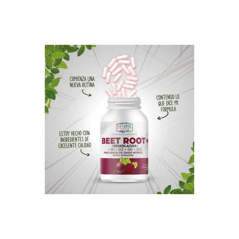 Beet Root+ Remolacha Natural Energy 120cap.