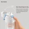 Levore 26oz Clear Water Bottle, Leak Proof One-Hand Open Flip