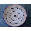 Blue Clover Hand-Painted Ceramic Vessel Sink