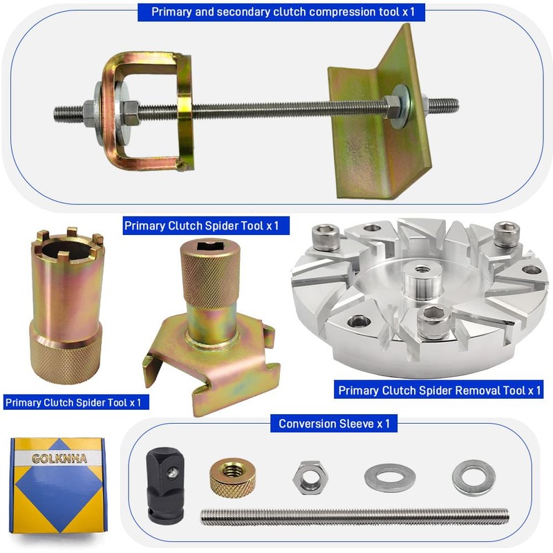 Complete Primary Clutch & Service Tools Kit Compatible with Polaris