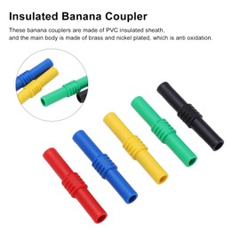 4mm Insulated Banana Coupler Jack Socket Connector Female to Female Banana Plug Socket Adapter for Industrial Equipment