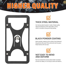 Front Bumper Tow Hook License Plate Mount Bracket Compatible with Infiniti Q50 2014-2024, No Drill Plate Holder, Front License Plate Bracket