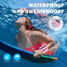 Bullpiano Ankle and Wrist Weights for Women Set of 2(1Lbs Each),Ankle Weights Adjustable Silicone Weighted Bracelet Wrist Weights for Walking, Gym, Pool Exercise, Yoga, Dance (Pink)