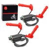 2Pcs Ignition Coil Pack and Spark Plug Cap Compatible with