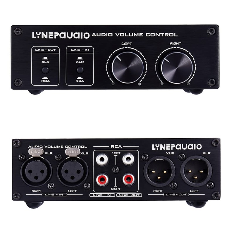 QIUNI Passive Volume Controller with Fully-Balanced & Single-Ended Mode XLR
