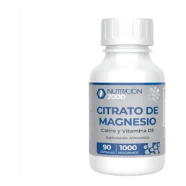 Citrato De Magnesio - 90 Cápsulas 1000 Mg - Nutrición 2000 Sabor Sin sabor                                                                            
