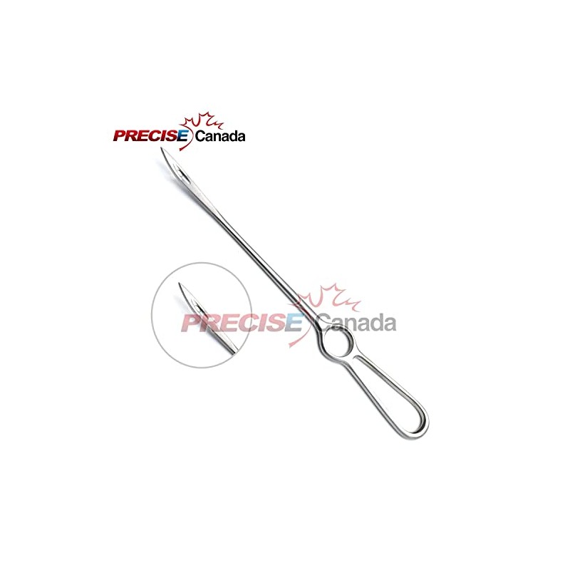 Precise Canada Buhner Insertion Needle 11" Stainless Steel Prolapse Sheep
