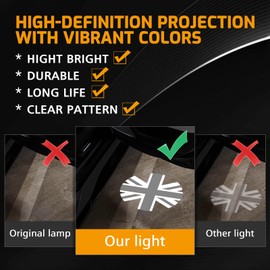 2Pcs Car Door Light Logo Projector for Range Rover Discovery 2010-2023 Accessories, Non Fade Courtesy Projector Laser Lamp, Welcome LED Ghost Shadow Puddle Lights