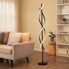 RaGiBow Unique Spiral Floor Lamp 3 Color Dimmable with Remote