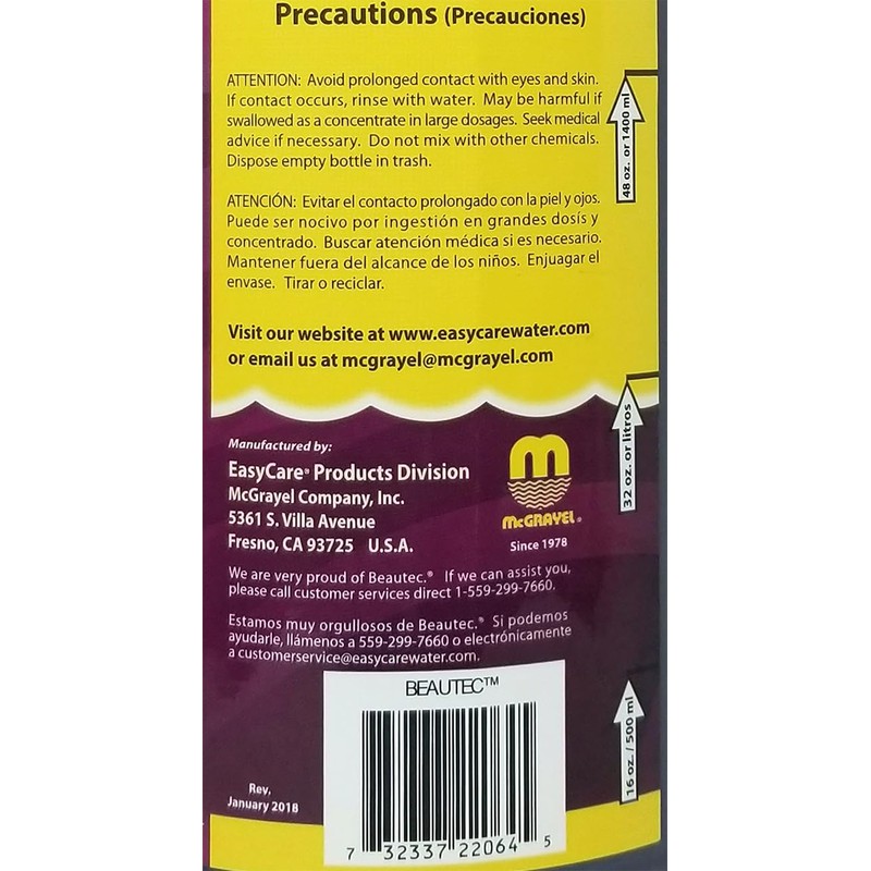 EasyCare 22064 BeauTec Salt Cell and Tile Cleaner, 64 oz.