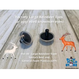 General Foam Plastics Original Blow Mold Reindeer Eyes Replacement Parts GFP Santa's Best Large Deer