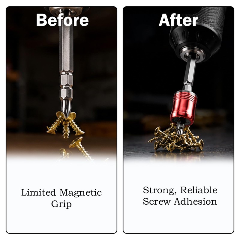 3Pcs Screwdriver Head Magnetic Ring Threaded, High Hardness Alloy Screw