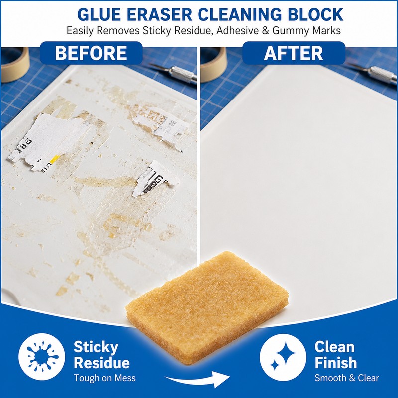 Rubber Adhesive Remover Block for Residue Cleaning – Reusable Glue