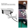 Fake Surveillance Camera Solar Powered Simulation Monitor with LED Flashing
