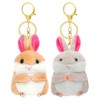 RAYNAG Set of 2 Bunny Keychain Cute Plush Rabbit Keychains