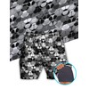 Wemkuqa Men's Funny Swim Trunks with Compression Liner 5" Inseam