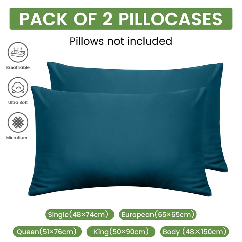 LINENOVA Standard Pillowcase Set of 2, Cooling Rayon from Bamboo