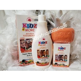 Kids and more 2pcs Kidz & more mix fruit vit C luminaire moisturizing body lotion  & one soap