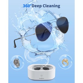 Ultrasonic Jewelry Cleaner Machine, JeaTone 20oz Ring Cleaner, 46KHz Professional Sonic Cleaner, Jewelry Cleaner for All Jewelry, Rings, Glasses, Dentures Grey