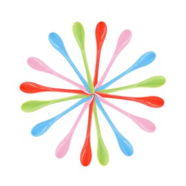 tiyiyok Plastic Spoon Set 16, Yoghurt and Dessert Spoon, Long Teaspoon, Espresso Spoon, Teaspoon Set for Households and Restaurants, Reusable Plastic Spoons, Dishwasher Safe