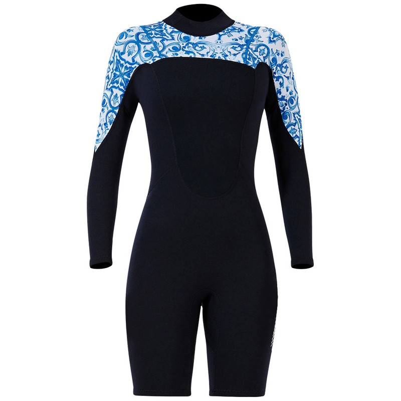 1.5MM Diving Onepiece Swimsuit Wetsuit Short Trousers for Snorkeling Surfing(Woman