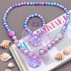RadiVibe Shell Jewelry Set Puka Necklace Purple Shell Earrings Pearl