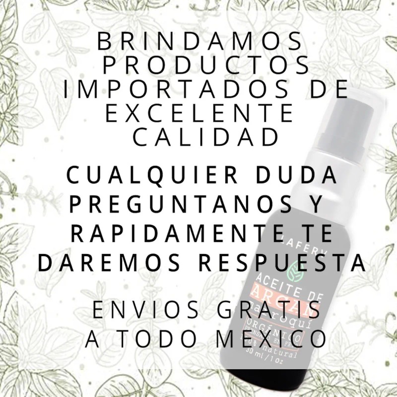 Aceite Argán 100% Puro Orgánico 30 Ml Doble Prensado En