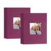 Artmag Small Photo Album 4x6-Clear Pages, Pack of 2 Linen