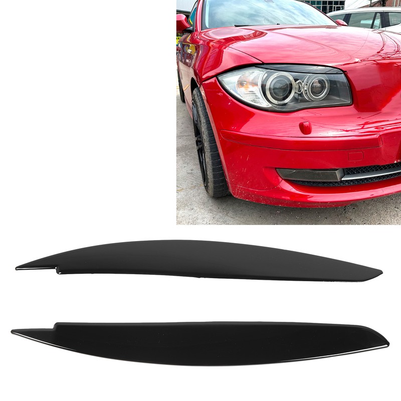 2 Pcs Headlight Eyebrow Front Left Right Light Eyelid Trim