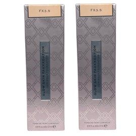 Pack of 2 Makeup Revolution Beauty XX Glow Skin Fauxxdation Luminous Foundation, FX3.5