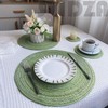 Round Placemats Set of 6, Washable Round Braided Place Mats,
