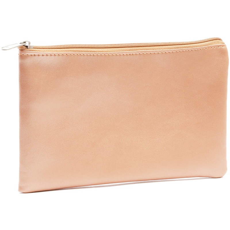 Juvale Rose Gold Pouch for Pens, Makeup, Accessories (2 Pack)
