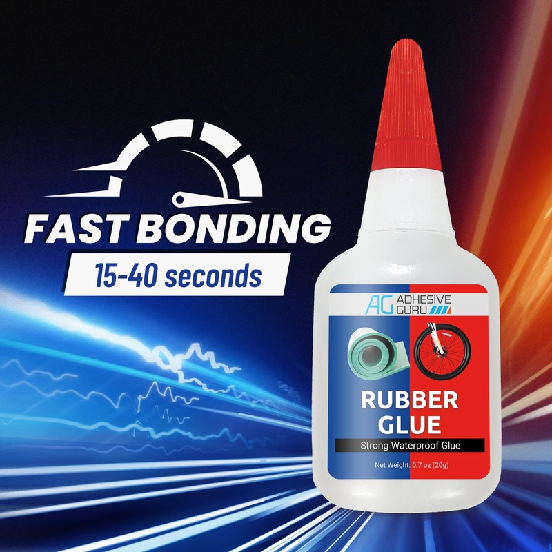 Adhesive Guru Rubber Glue (4x0.7 oz) - Heavy Duty Super