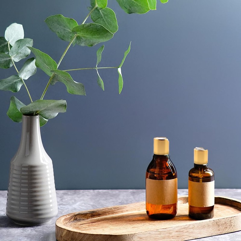 TWZKXC 8 Pcs 24/410 Aluminized Plastic Disc Top Caps, Gold