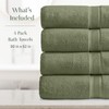 Springtree Home Luxury Viscose from Bamboo Bath Towel Set of
